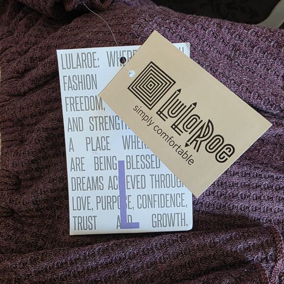 LuLaRoe Plum Ruffle Cici Dress NWT - Picture 7 of 8